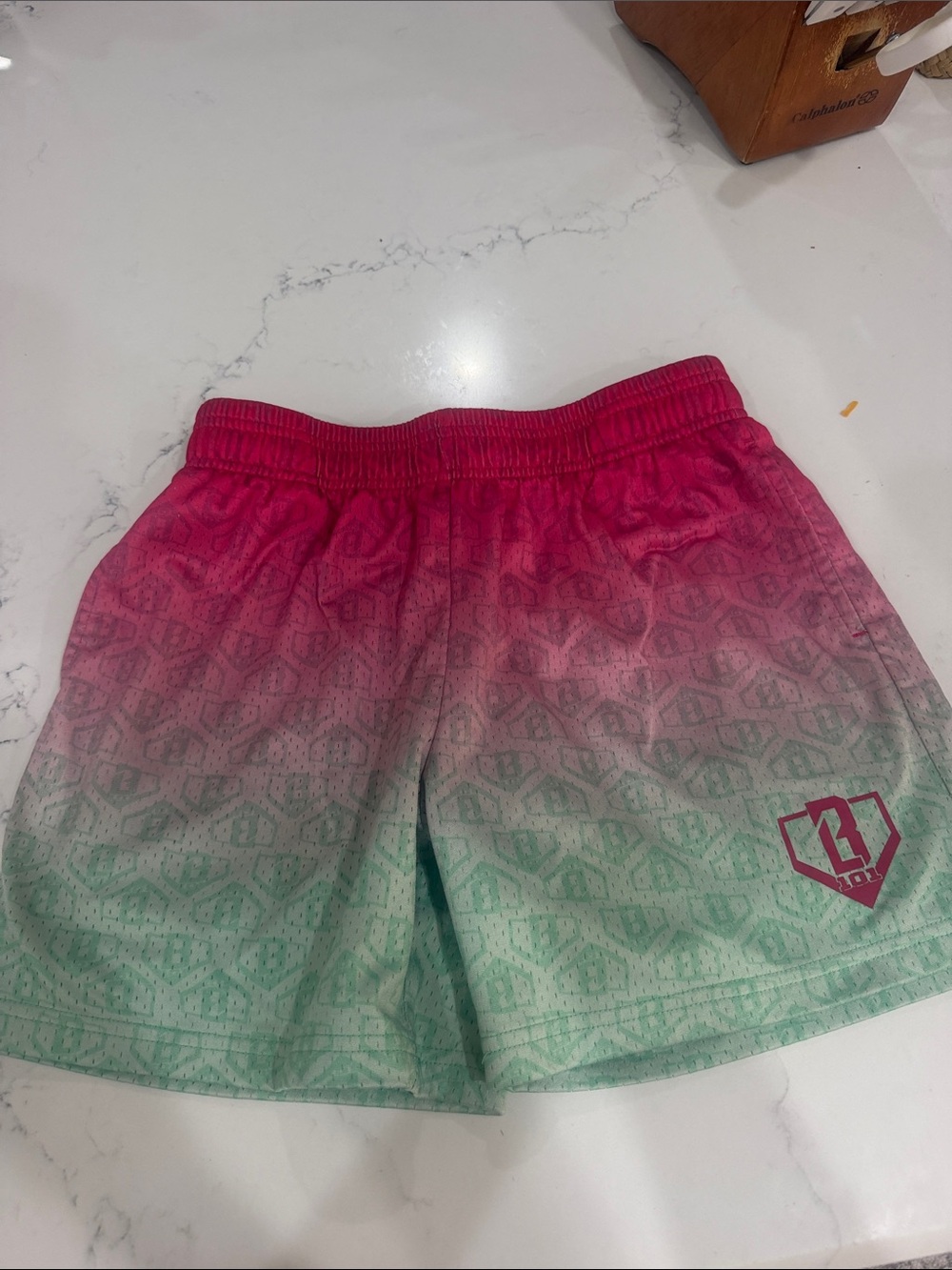 Baseballism Gradient Pink to Mint Shorts